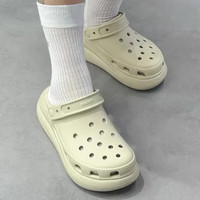 crocs 泡芙洞洞鞋Clog一脚蹬懒人沙滩洞洞鞋 流星灰 38-39