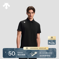 迪桑特 TRAINING系列综训训练运动健身男士短袖POLO衫 BK-黑色 L (175/96A)