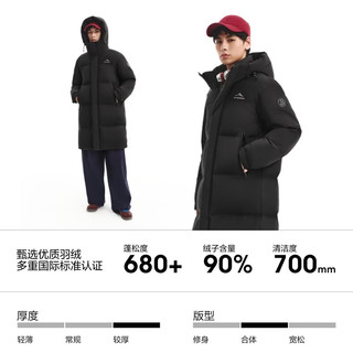 波司登 B260246310 90绒拒水 黑色 S 女士羽绒服