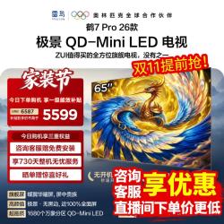 雷鸟 电视 65鹤7Pro 26款 65英寸 极景 蝶翼华曜屏 万象