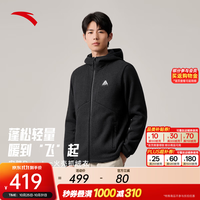 安踏 火壳Polartec Pro | 大地之壳3.0男冬季加绒上衣外套 基础黑花灰-2