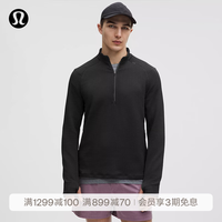 lululemon 丨Waffle-Knit男士华夫格拉链运动衫 芯吸 LM3EX7S 黑色 M