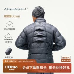 蓝岐 龙鳞结构冬季防泼水白鹅绒7D超轻1000蓬拒水羽绒服 桫椤绿   L