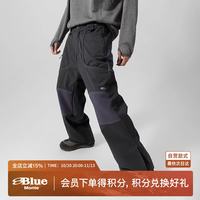 蓝岐 BLUE耐磨压胶登山裤TEFLON拒水透湿保暖加绒滑雪裤男 紫灰色 XL