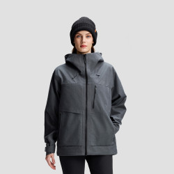 迪桑特 SNOWBOARD STYLE男女同款羊毛混纺宽松连帽外套