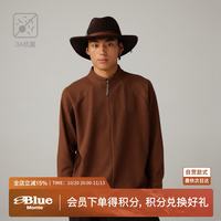 蓝岐 羊毛华夫格半拉链贴身层长袖抗菌结构分割立领卫衣男 雪雀棕 S