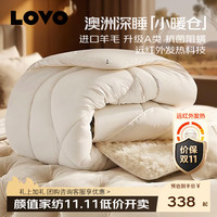 乐蜗家纺 罗莱家纺 A类抗菌羊毛冬被 220*240cm