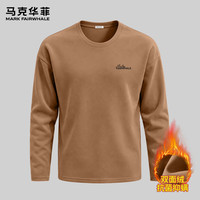 马克华菲 男士双面绒圆领长袖打底衫