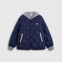 Gap 男童大童 2026秋新品时尚三合一轻薄羽绒夹克 海军蓝 120 cm (6-7岁)