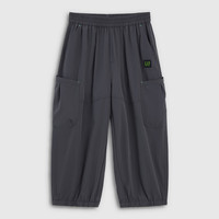 Gap 男童大童 吸湿速干运动工装七分裤 黑灰色 150 cm(12-13岁)