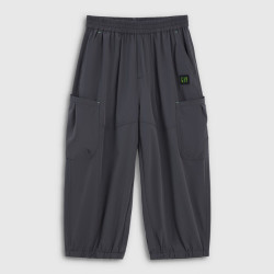 Gap 男童大童 吸湿速干运动工装七分裤 黑灰色 150 cm(12-13岁)