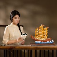 朱炳仁 铜一帆风顺帆船摆件铜雕办公室书桌客厅家居饰品乔迁开业礼