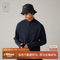 蓝岐 羊毛华夫格半拉链贴身层长袖抗菌结构分割立领卫衣男 其那青 XL