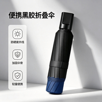 幻雨 便携黑胶折叠晴雨伞  天空蓝