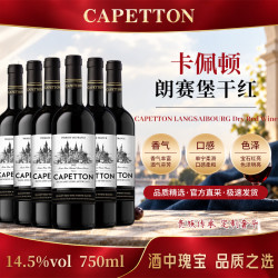卡佩顿朗塞堡14.5度干红葡萄酒6支整箱装 聚会送人