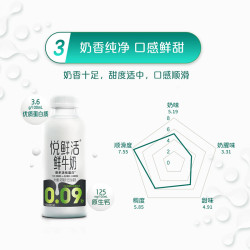 悦鲜活 鲜牛奶 原生高钙鲜奶 450ml*3瓶 低温奶巴氏杀菌乳