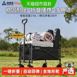 尚烤佳 野营车 露营车 户外便携小拖车 野餐摆摊小拉车 搬家板车