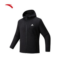 PLUS会员：安踏 火壳Polartec Pro | 大地之壳3.0男冬季加绒上衣外套 基础黑花灰-2