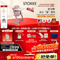 STOKKE 成长椅5件套TT婴儿多功能儿童高脚餐椅学坐椅 五件套含赠坐垫-石楠紫-同色护栏