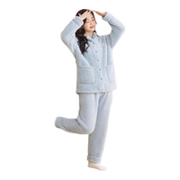 红豆居家 男女士秋冬保暖牛奶绒开衫睡衣（多款可选）