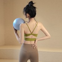ACKDCS 瑜伽内衣女高强度防震聚拢吊带运动文胸带胸垫跑步背心