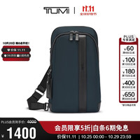 TUMI Monroe 男士单肩包竖款轻薄通勤运动大容量斜挎包 海军蓝