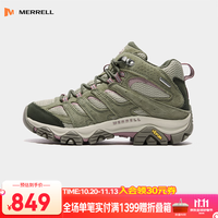 迈乐 运动户外徒步鞋男女款MOAB3 WP秋冬高帮防水透气V底防滑登山鞋 J00005411豆灰绿（女款） 上新 37