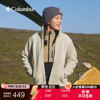 哥伦比亚 户外女子保暖旅行野营时尚运动抓绒衣AR3724 278 米白色 L(165/88A)