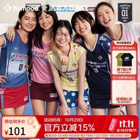 KUMPOO 羽毛球服男女款速干运动短袖短裤熏风运动服 ACT261606-女款短袖-浅粉 M