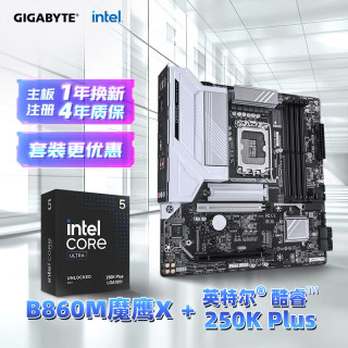 技嘉 主板CPU套装魔鹰X B860M GAMING X+intel 250K PLUS