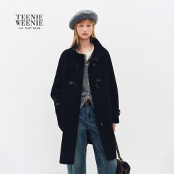 TEENIE WEENIE TeenieWeenie小熊牛角扣毛呢大衣羊毛羊绒26秋冬外套