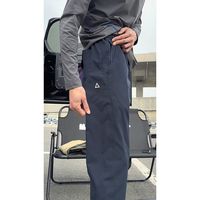 三角标 宽松锥形休闲裤男直筒登山运动男裤长裤子春季低腰黑色防水