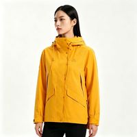 伯希和 山行2.0 冲锋衣三合一男女升级三防户外夹克登山服外套 女款炽焰黄 2XL