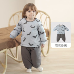 巴厘小猪 儿童棉服套装  夹棉校服神器