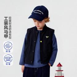 迷你巴拉 巴拉男女童儿童防水口袋马甲叠穿保暖春秋