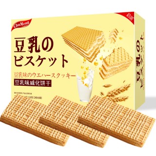 不多言 日本风味豆乳威化饼干巧克力曲奇夹心糖芝士低零食品卡脂零