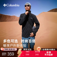 哥伦比亚 户外男子简约立领时尚外套保暖舒适抓绒衣AE0560 010 黑色 XL(185/104A)