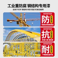 友铭 氟碳漆金属漆防腐户外防锈漆栏杆铁门厂房铁皮彩钢瓦翻新改色油漆1KG