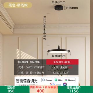 雷士 照明官方全光谱护眼摇臂餐厅吊灯可移位现代简约餐桌吧台灯具