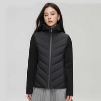 雪中飞 女式短款拼接羽绒服2024秋冬简约大气时尚