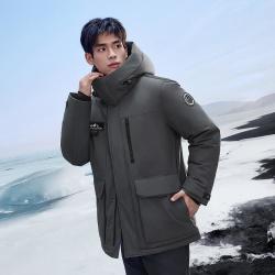 波司登 冬季男中长款鹅绒极寒系列保暖户外加厚外套羽绒服
