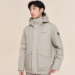 波司登 冬季男式中长款经典休闲简约连帽羽绒服