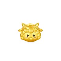 周大福 30号消费券 SOINLOVE 动物小羊黄金转运珠吊坠配绳