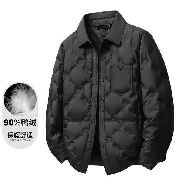 雪中飞 26年时尚休闲衬衫式翻领保暖舒适男士外套