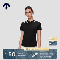 迪桑特 WOMEN’S TRAINING女士TOUGH轻盈舒适短袖POLO衫新品 BK-黑色 XL (175/92A)