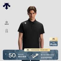 迪桑特 TRAINING系列 TRICOT凉感防晒UPF50+ POLO衫 黑色 2XL
