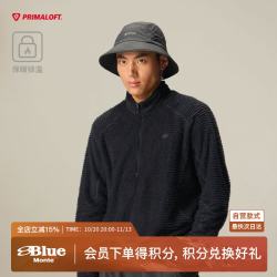 蓝岐 170克p棉抓绒primaloft轻量户外半开襟保暖卫衣男 乌朵灰黑 XS