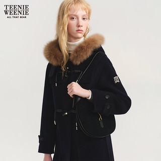 TEENIE WEENIE 小熊毛呢大衣 藏青色 S 女士长款外套