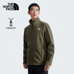 北面 男保暖抓绒衣外套户外运动上衣88R7 绿色/21L M