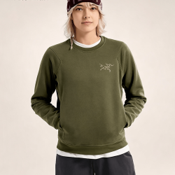 始祖鸟 Aestas Crew Neck Pullover W  女子 卫衣 复古绿/极致棕 M
